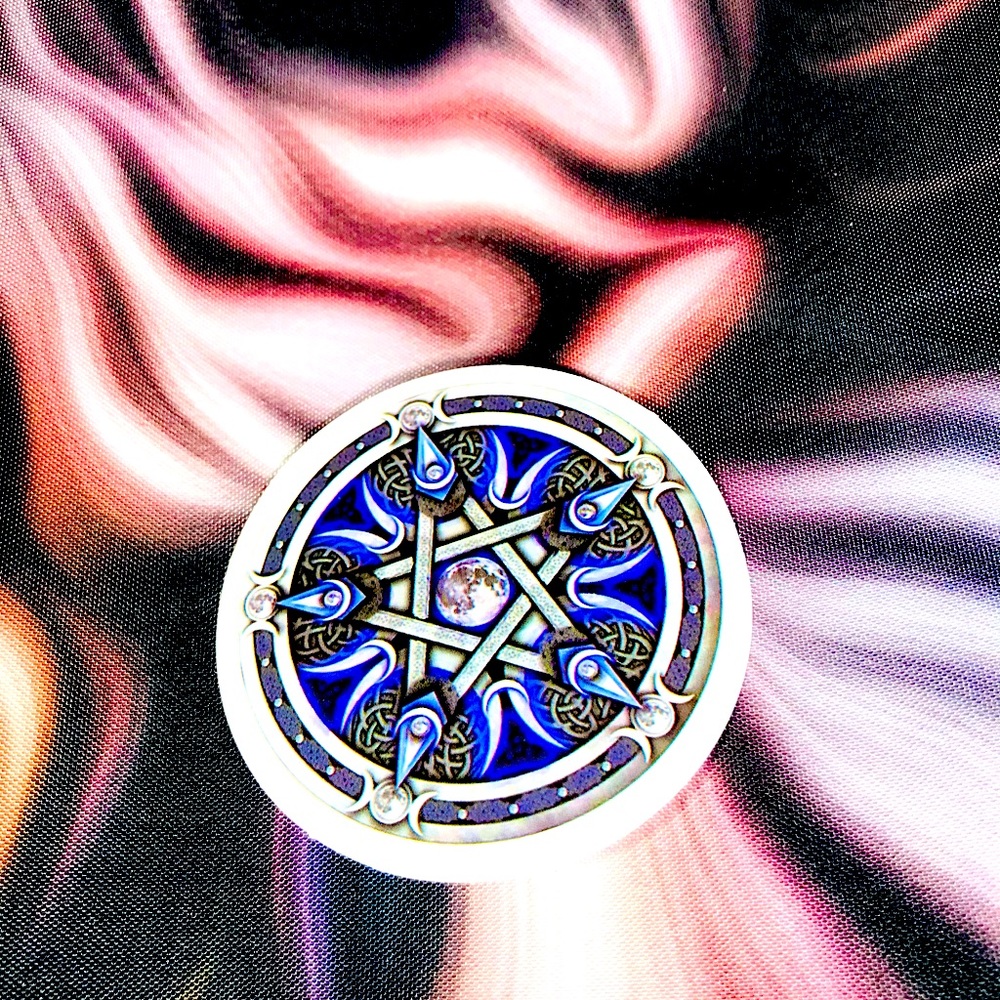 Moon Flower Spiritual Mandala Talisman Medallion Totem Decor Sticker